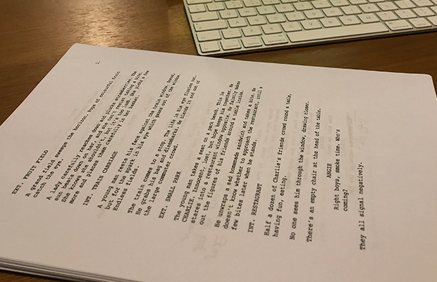 A stack of script pages